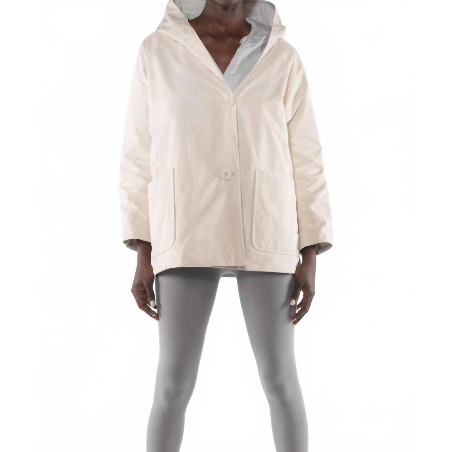 New Oofwear Memory Nylon Reversible Jacket In Cream/Grey